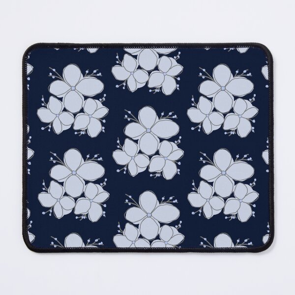 Item preview, Midnight Navy Botanical Periwinkle Floral Art designed and sold by Jyoti Digital Artist.