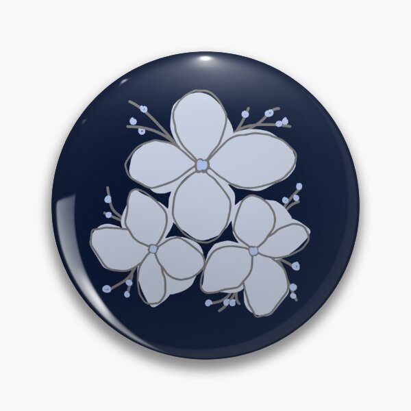 Item preview, Midnight Navy Botanical Periwinkle Floral Art designed and sold by ​Jyoti Digital Artist.
