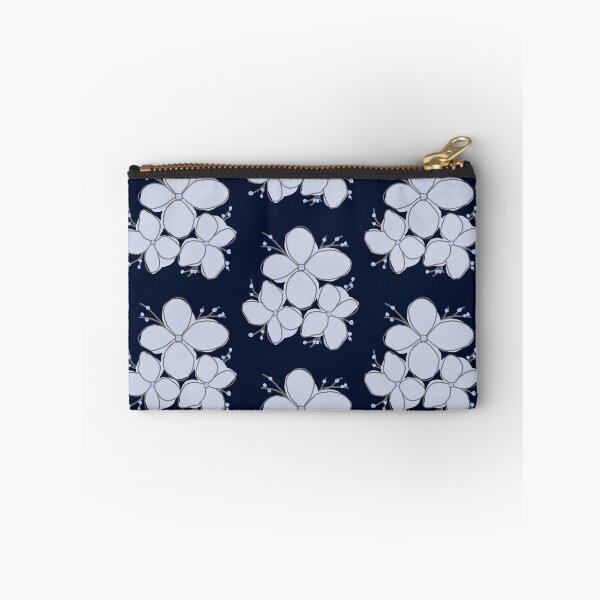 Item preview, Midnight Navy Botanical Periwinkle Floral Art designed and sold by ​Jyoti Digital Artist.