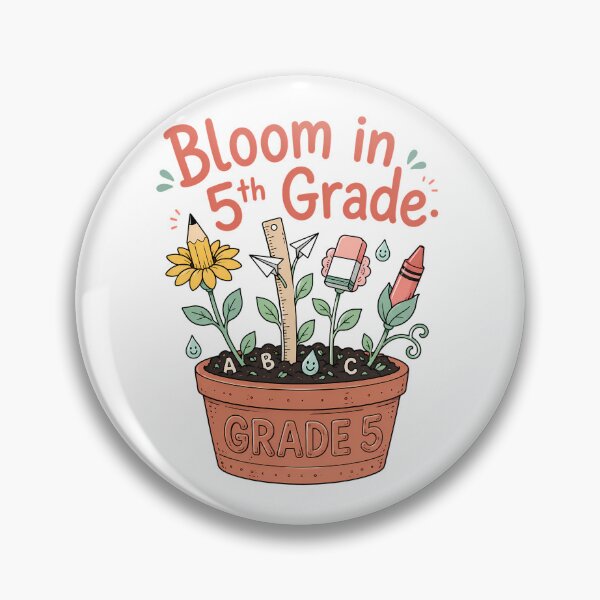 Item preview, Bloom in 5th Grade Cute Boho Back to School designed and sold by chattsuede.