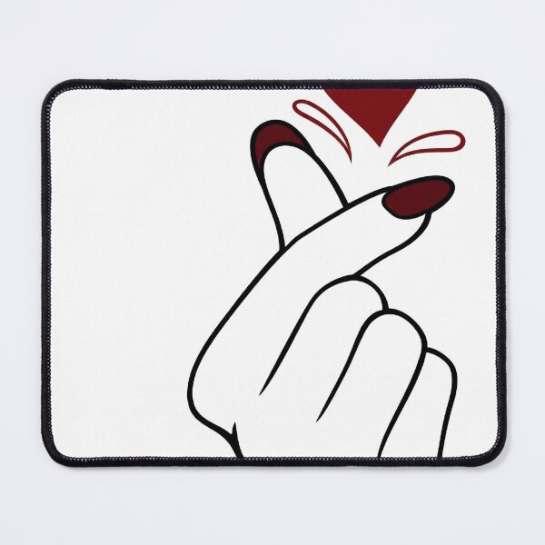 Item preview, Korean Finger Heart K-Pop Love Sign Vinyl Sticker/Decal with Red Heart and Nails designed and sold by Arts121.