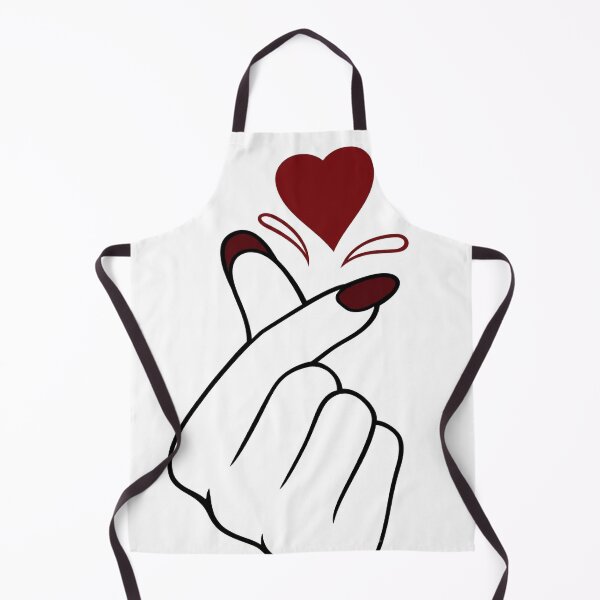Item preview, Korean Finger Heart K-Pop Love Sign Vinyl Sticker/Decal with Red Heart and Nails designed and sold by Arts121.