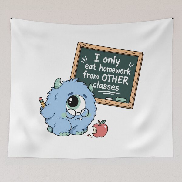 Item preview, Homework Eating Monster Funny Teacher Back to School designed and sold by chattsuede.