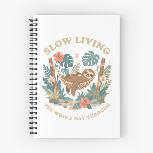 Item preview, Slow Living The Whole Day Through Cute Sloth designed and sold by StoneByTheMoon.