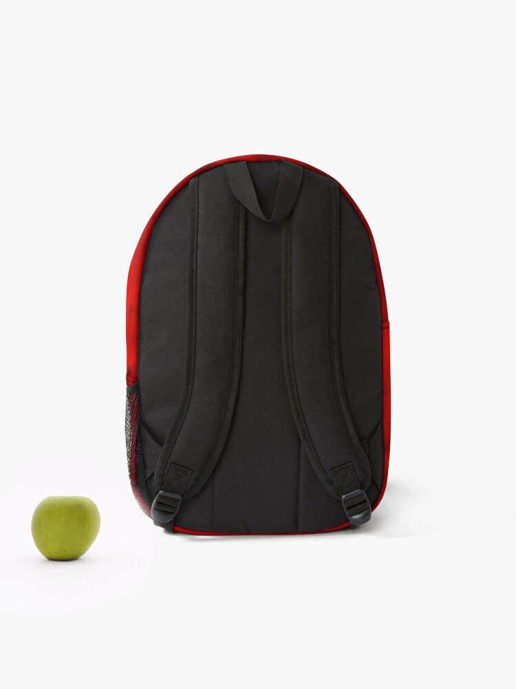 Thumbnail 2 of 3, Backpack, Red Neon Geometric Pattern designed and sold by EsmDesign.