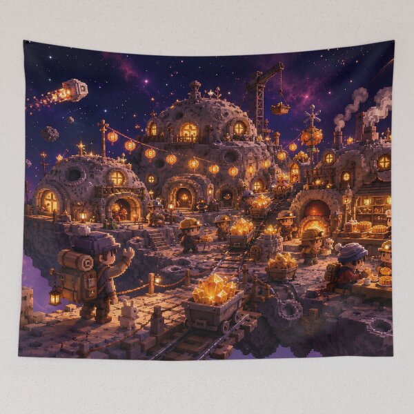 Item preview, Moon Miners of the Clockwork Space Colony designed and sold by pixelpopplanet.