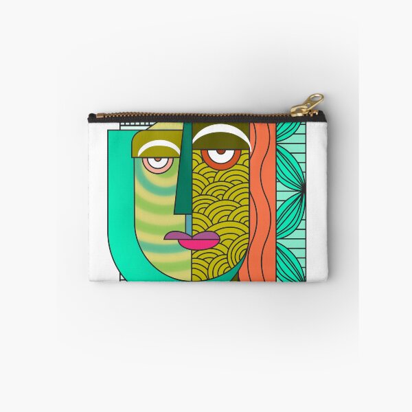 Item preview, Colorful Abstract Doodle vector face art Pattern – Retro Geometric Wave Background Design designed and sold by skgraphictrafic.