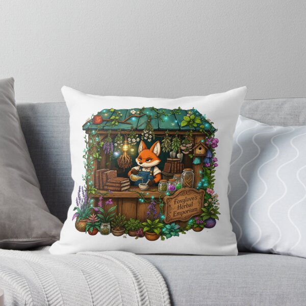 Item preview, Foxglove's Herbal Emporium | Fantasy Herbalist Shop | Woodland Apothecary | Cottagecore Fox | Magical Herb Garden designed and sold by MrDev.