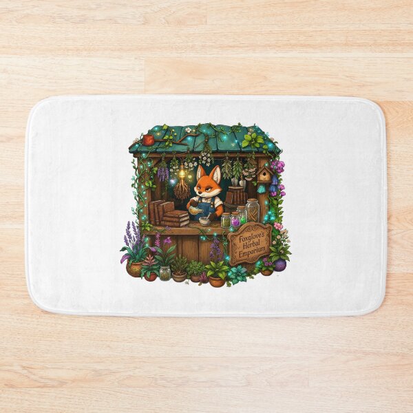 Item preview, Foxglove's Herbal Emporium | Fantasy Herbalist Shop | Woodland Apothecary | Cottagecore Fox | Magical Herb Garden designed and sold by MrDev.