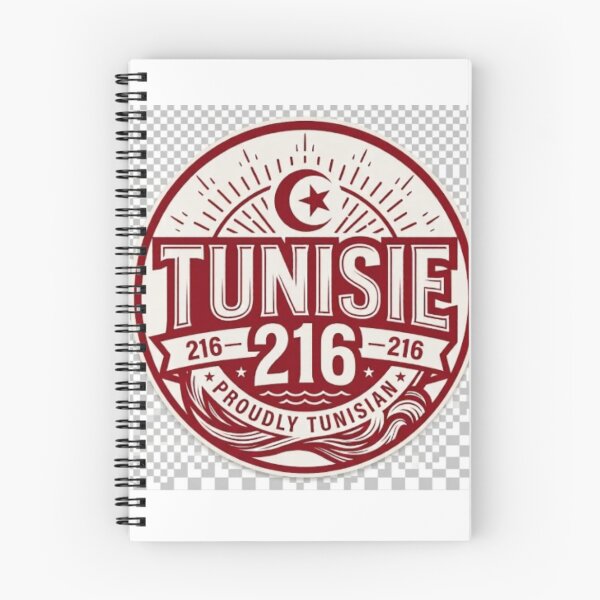 Item preview, Tunisia 216 Proudly Tunisian Vintage Tunisia Pride Retro Badge designed and sold by Salma.Store.