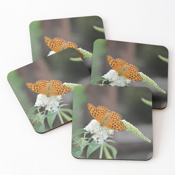 Item preview, Orange Fritillary Butterfly on Butterfly Bush 5 designed and sold by MiraNadaPrints.
