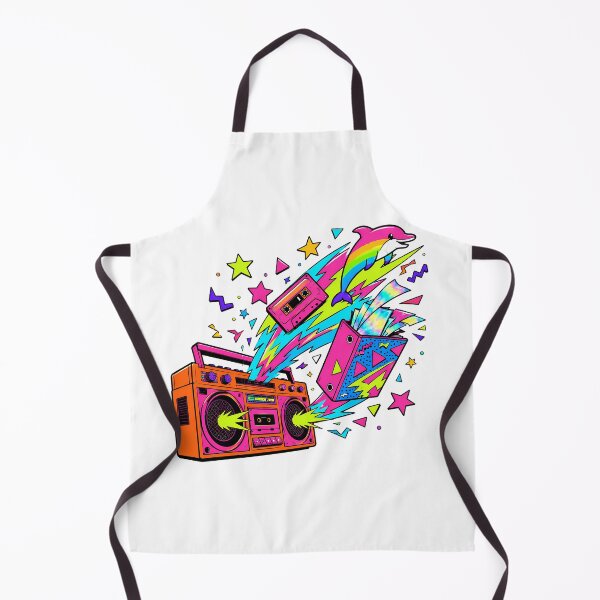 Item preview, Rainbow Dolphin 90s Nostalgia Vibrant Boombox Collage designed and sold by chattsuede.