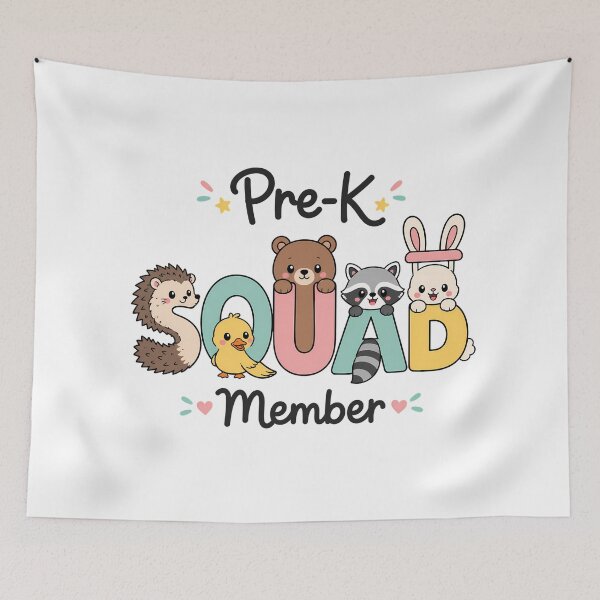 Item preview, Pre K Squad Member Kawaii Cartoon Animals designed and sold by chattsuede.
