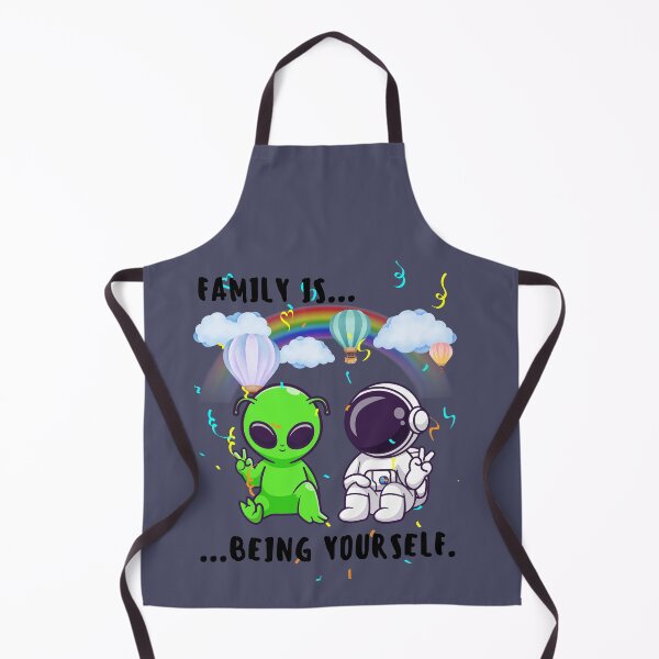 Item preview, Family Is Being Yourself – Cute Astronaut & Alien Friendship designed and sold by AhmadAnnaPrints.