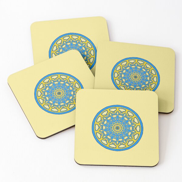 Item preview, Blue and Gold Geometric Circular Pattern designed and sold by EsmArtUniverse.