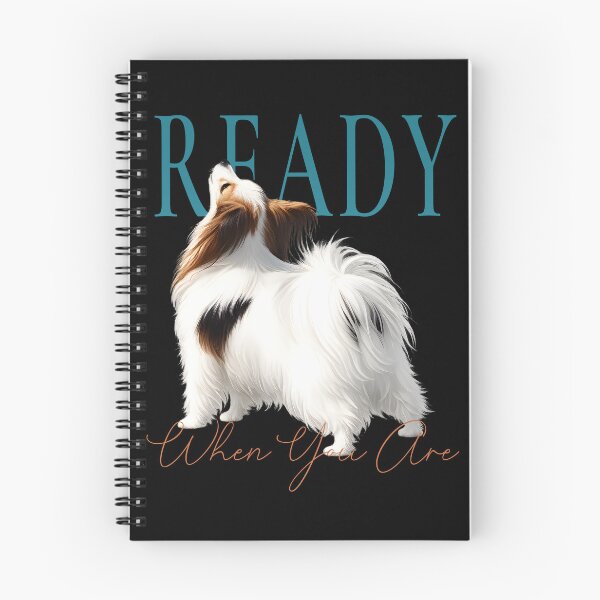 Item preview, Ready When You Are – Elegant Papillon Dog | Premium Minimalist Dog Lover T-Shirt designed and sold by PapillonArtStudio.