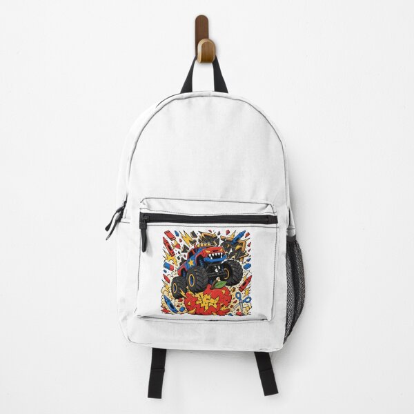 Item preview, Back To School Monster Truck Crushing Apple Comic Action designed and sold by chattsuede.