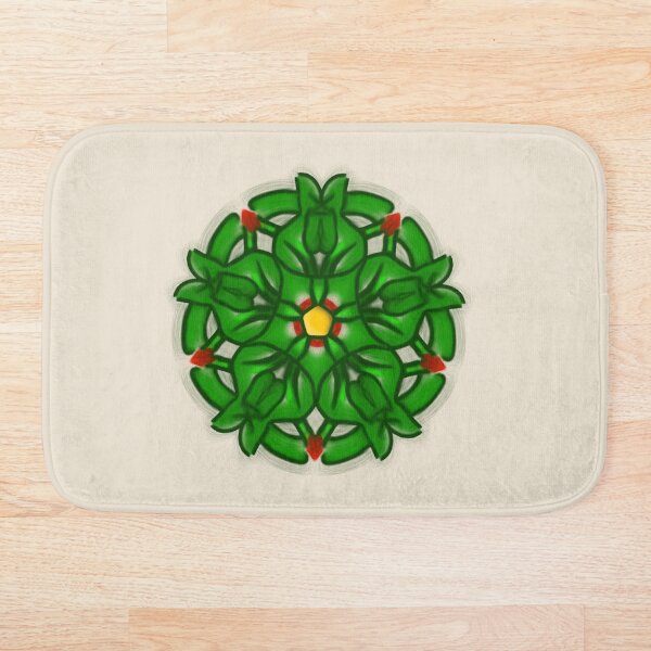 Item preview, Green Floral Geometric Pattern designed and sold by EsmArtUniverse.
