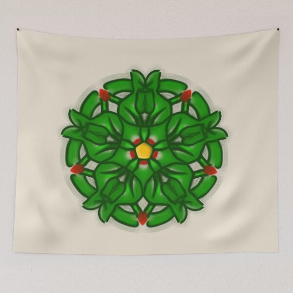Item preview, Green Floral Geometric Pattern designed and sold by EsmArtUniverse.