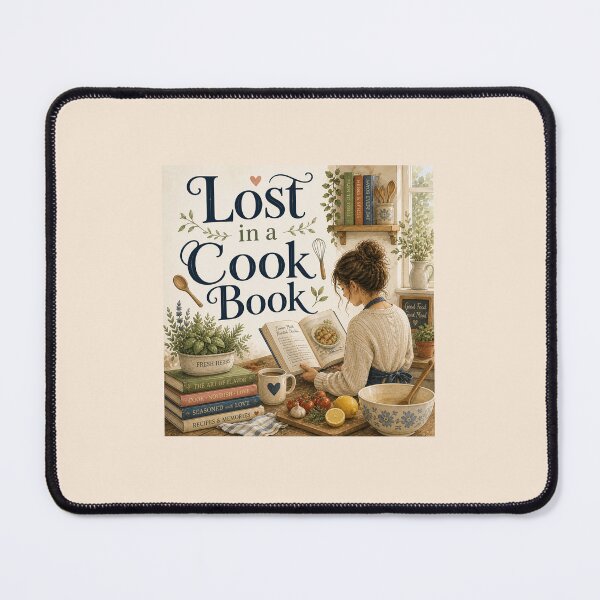 Item preview, Lost in a Cook Book Cozy Kitchen Reading Design for Food Lovers Home Cooks and Book Lovers designed and sold by Novel Works Studio.