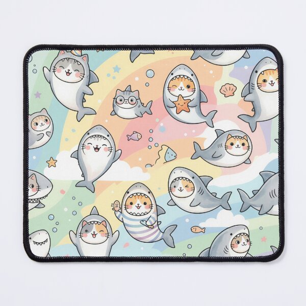 Item preview, Super Cute Kawaii Cat Sharks designed and sold by FunFitsFactory.