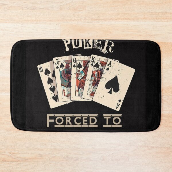Item preview, Royal Flush Poker Vintage: Ace of Spades Casino Silhouette and All In Gambling Quotes Poster designed and sold by benja-08.