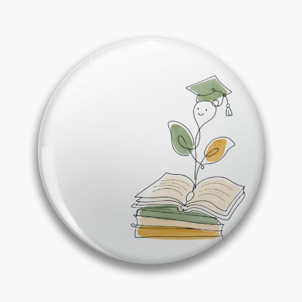 Item preview, Graduation Cap Book Sprout Minimalist Literary Growth designed and sold by chattsuede.