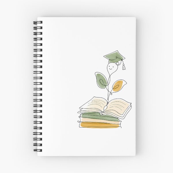 Item preview, Graduation Cap Book Sprout Minimalist Literary Growth designed and sold by chattsuede.
