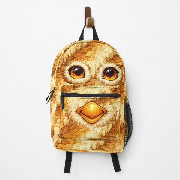 Item preview, Cute Owl Backpack Design | Woodland Owl Face | Feather Pattern | Kawaii Forest Bird | Cartoon Owl designed and sold by EverStitchStudio ★★★★★.