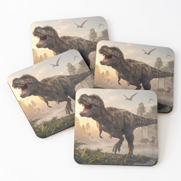 Item preview, Epic Prehistoric Dinosaur World Jurassic Landscape Art designed and sold by ART ATTACK ZONE.