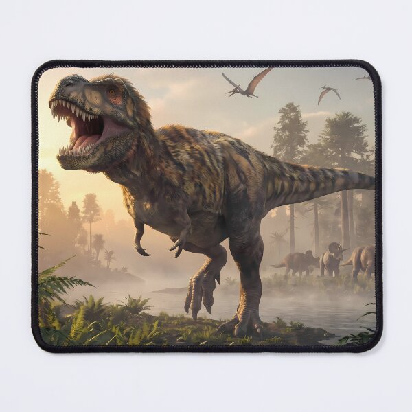 Item preview, Epic Prehistoric Dinosaur World Jurassic Landscape Art designed and sold by ART ATTACK ZONE.