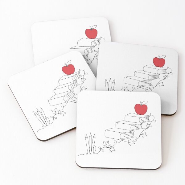 Item preview, Teacher Appreciation Minimalist Stacked Books Apple Continuous Line designed and sold by chattsuede.