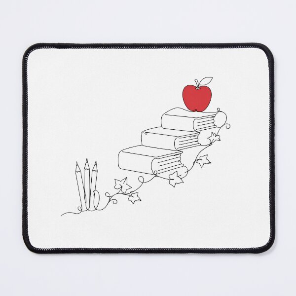 Item preview, Teacher Appreciation Minimalist Stacked Books Apple Continuous Line designed and sold by chattsuede.