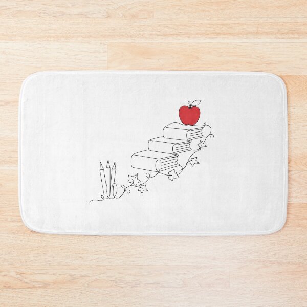 Item preview, Teacher Appreciation Minimalist Stacked Books Apple Continuous Line designed and sold by chattsuede.