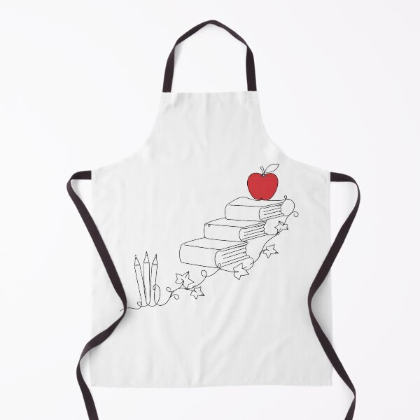 Item preview, Teacher Appreciation Minimalist Stacked Books Apple Continuous Line designed and sold by chattsuede.