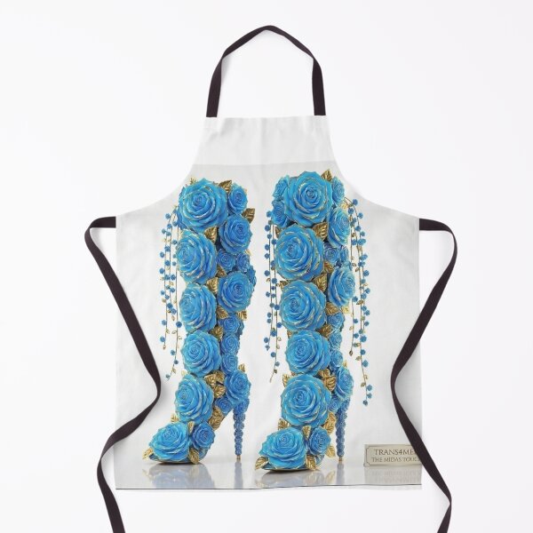 Item preview, Elegant Floral Blue Rose Luxury High Heel Boots designed and sold by Trans4med.