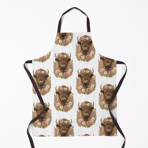 Item preview, Floral American Bison Watercolor Portrait designed and sold by NikkianaJones.