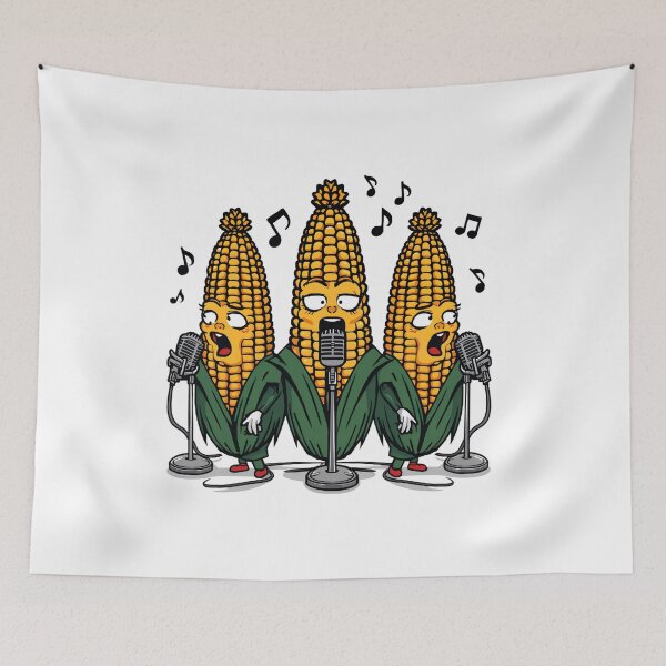 Item preview, Funny Corn Vocalists Music Band T-Shirt Design designed and sold by StakkaFu.