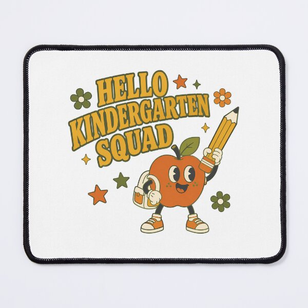 Item preview, Hello Kindergarten Squad Groovy Cartoon Apple Mascot designed and sold by chattsuede.