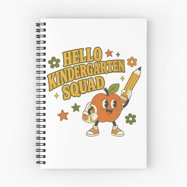 Item preview, Hello Kindergarten Squad Groovy Cartoon Apple Mascot designed and sold by chattsuede.