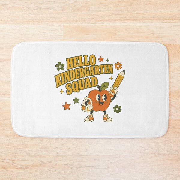 Item preview, Hello Kindergarten Squad Groovy Cartoon Apple Mascot designed and sold by chattsuede.