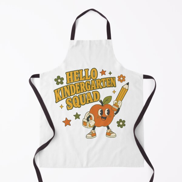 Item preview, Hello Kindergarten Squad Groovy Cartoon Apple Mascot designed and sold by chattsuede.