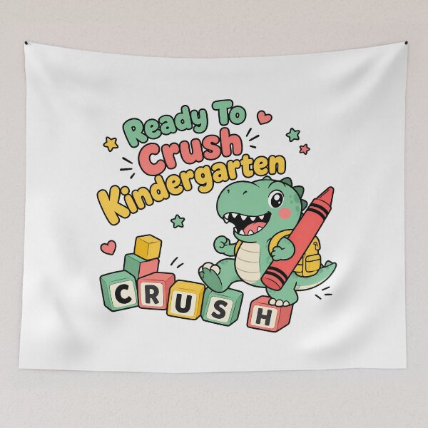 Item preview, Ready To Crush Kindergarten Dinosaur Back To School designed and sold by chattsuede.