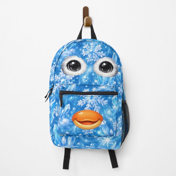 Item preview, Cute Penguin Backpack Design | Kawaii Penguin Face | Snow & Ice Pattern | Cartoon Winter Animal designed and sold by EverStitchStudio ★★★★★.