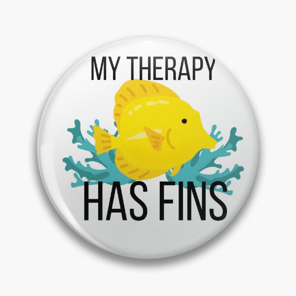 Item preview, My Therapy Has Fins Funny Fish Keeper Aquarium Gift" designed and sold by CrestlineDesign.