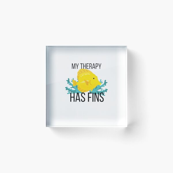 Item preview, My Therapy Has Fins Funny Fish Keeper Aquarium Gift" designed and sold by CrestlineDesign.