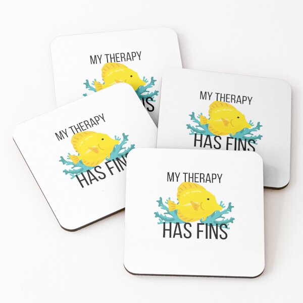 Item preview, My Therapy Has Fins Funny Fish Keeper Aquarium Gift" designed and sold by CrestlineDesign.