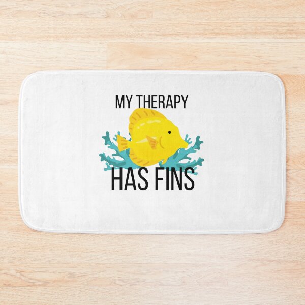 Item preview, My Therapy Has Fins Funny Fish Keeper Aquarium Gift" designed and sold by CrestlineDesign.