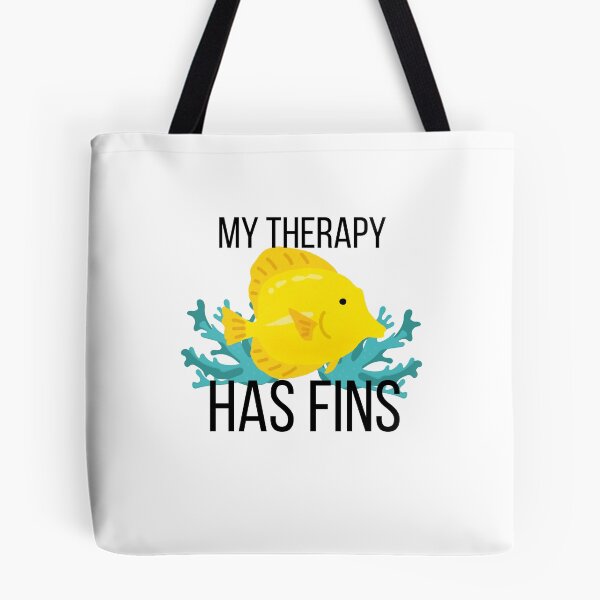 Item preview, My Therapy Has Fins Funny Fish Keeper Aquarium Gift" designed and sold by CrestlineDesign.