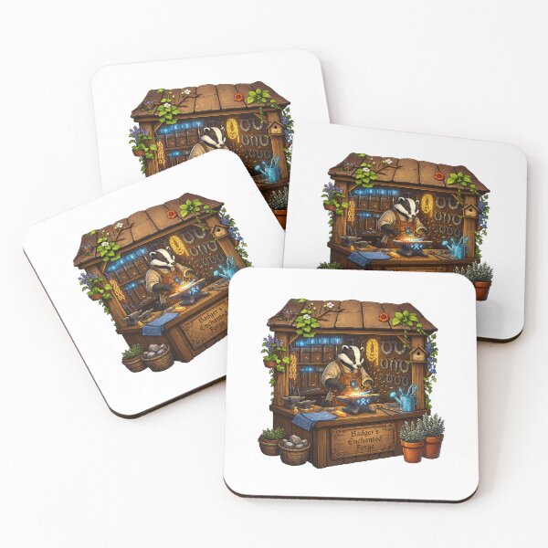 Item preview, Badger's Enchanted Forge | Fantasy Blacksmith | Magical Smithy | Woodland Craftsman | Cozy Forge Workshop designed and sold by MrDev.